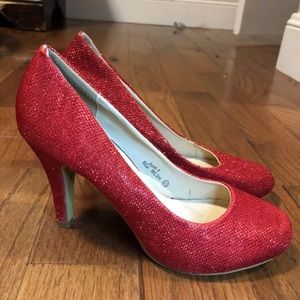 Red Sparkly Dorothy pumps